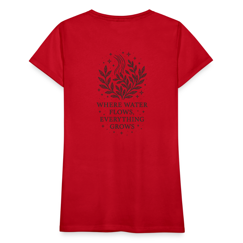 Damen T-Shirt Slim Fit "Aquarius" - Rot