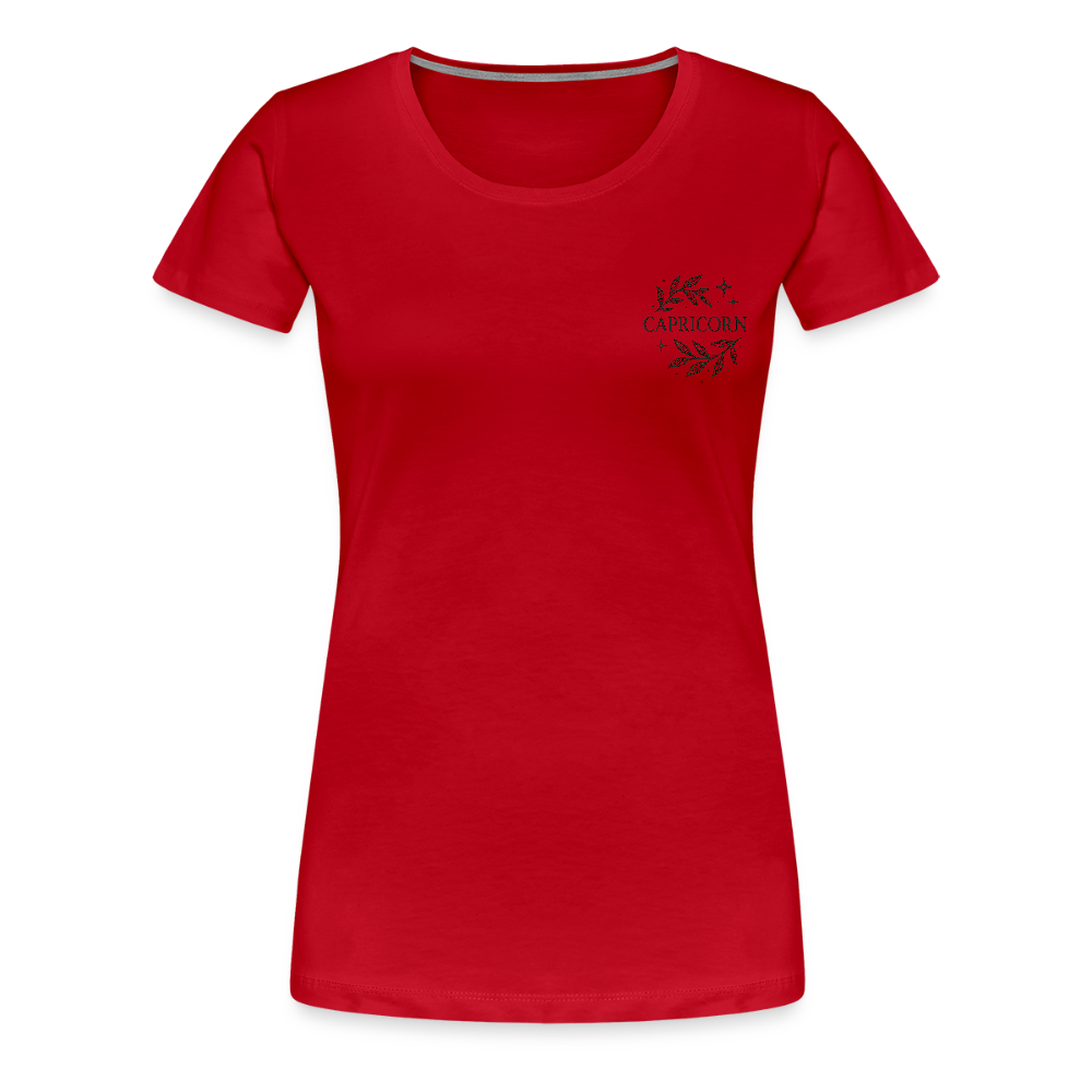 Damen Slim Fit T-Shirt "Capricorn" - Rot