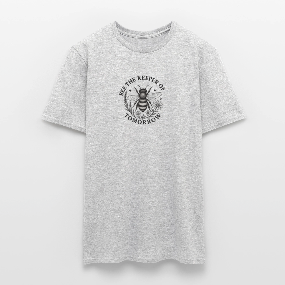 Unisex  T-Shirt "Bee the Keeper of Tomorrow" - Grau meliert