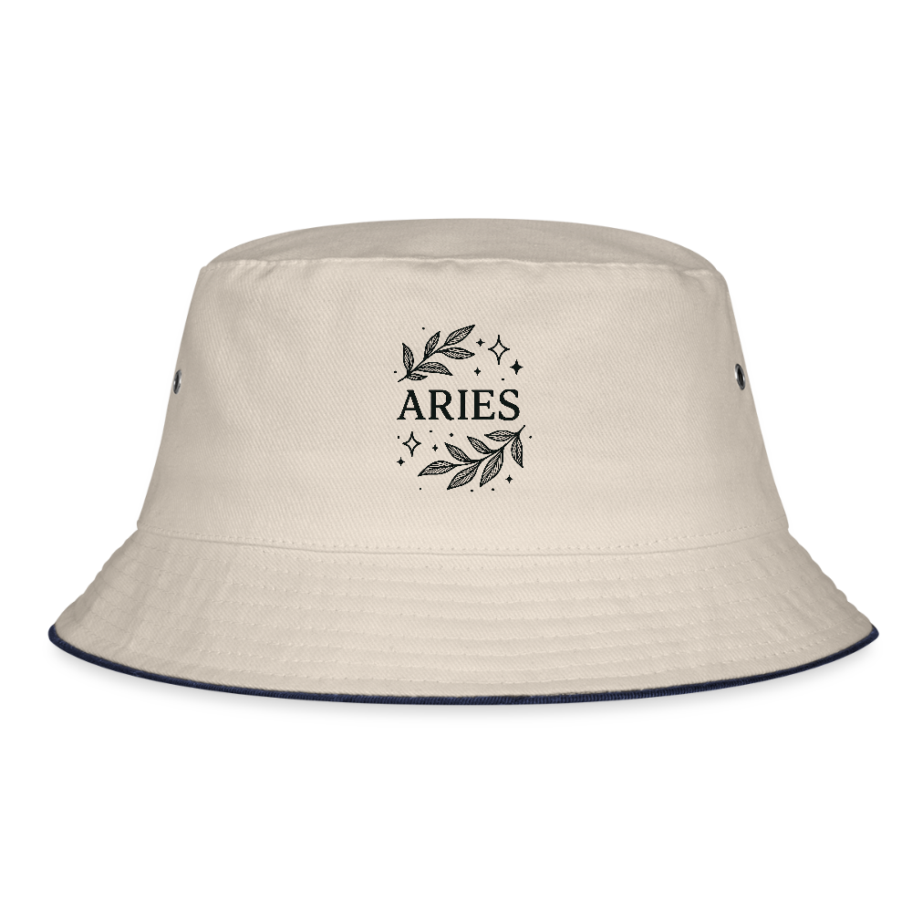 Bucket Hat „Aries“ - Natur/Navy