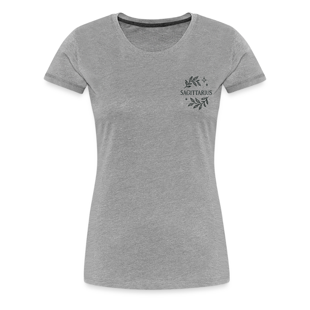 Damen Slim Fit T-Shirt "Sagittarius" - Grau meliert