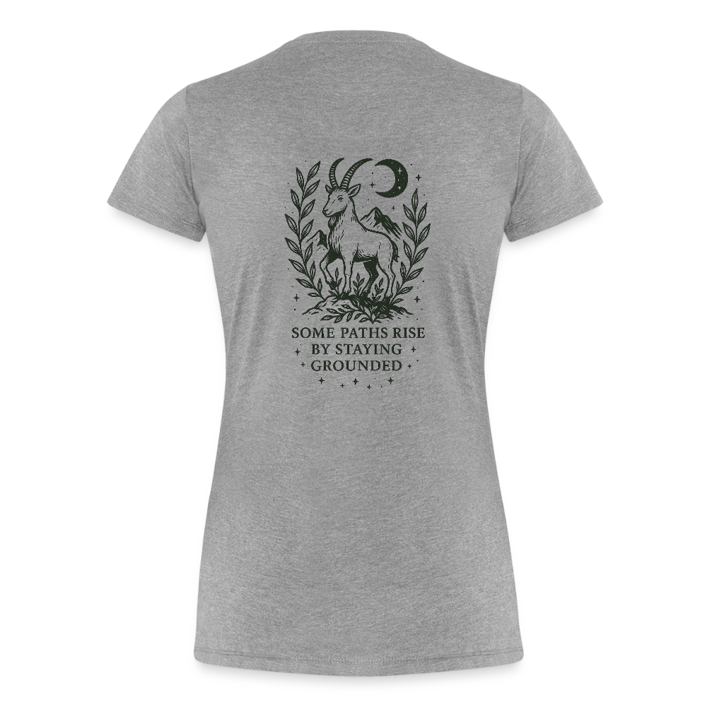 Damen Slim Fit T-Shirt "Capricorn" - Grau meliert