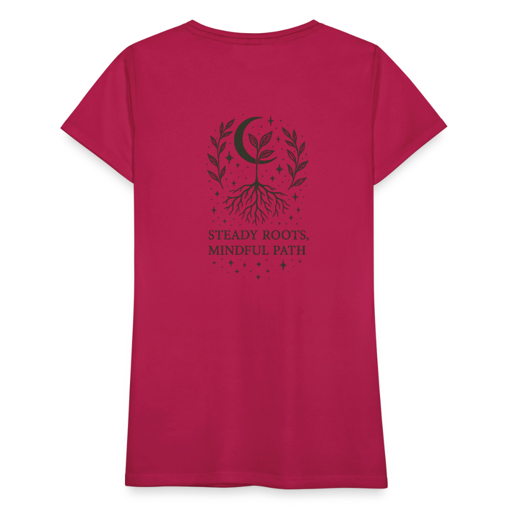 Damen Slim Fit T-Shirt "Virgo" - dunkles Pink