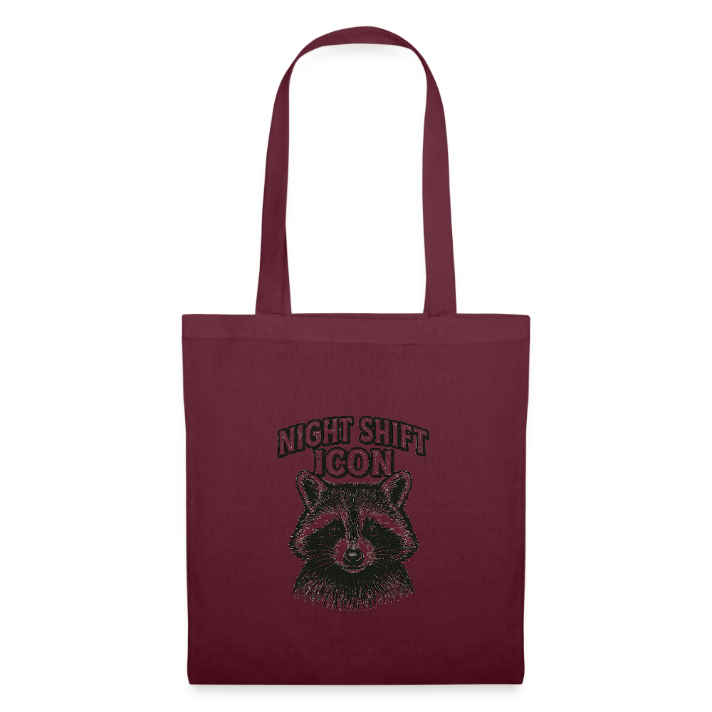 Stoffbeutel "Night Shift Icon" - Burgunderrot