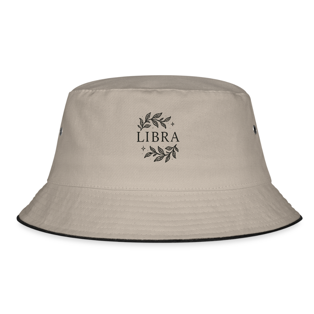 Bucket Hat „Libra“ - Khaki/Schwarz