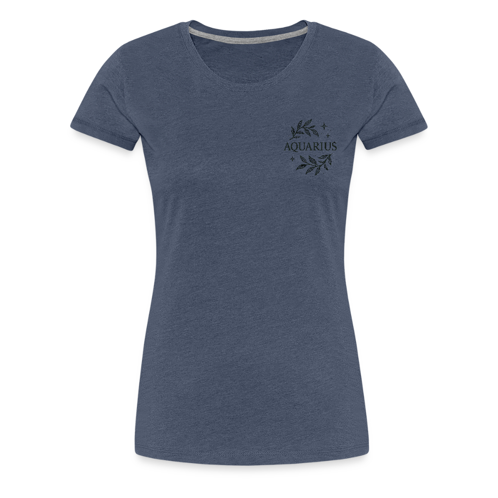 Damen T-Shirt Slim Fit "Aquarius" - Blau meliert