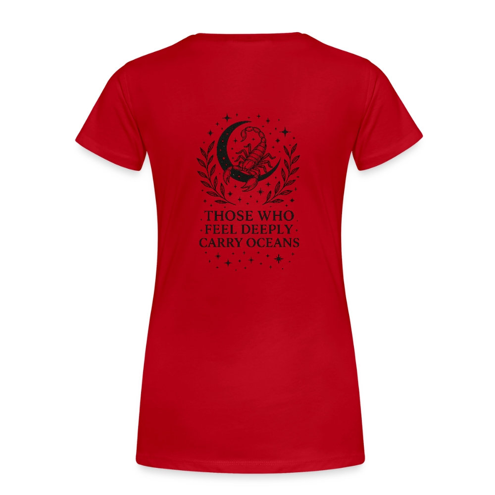 Damen Slim Fit T-Shirt "Scorpio" - Rot