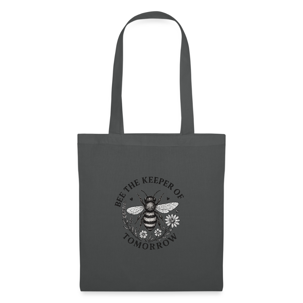 Stoffbeutel "Bee the Keeper of Tomorrow" - Graphite