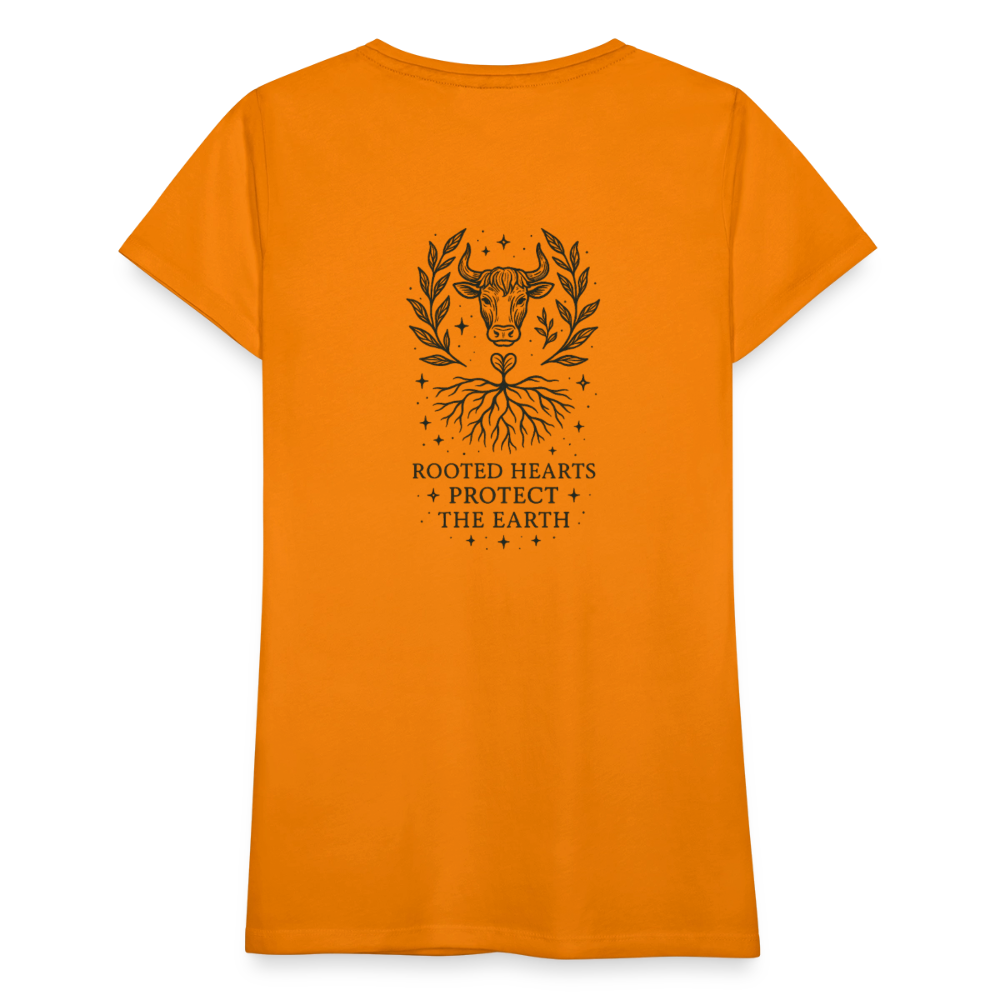 Damen Slim Fit T-Shirt "Taurus" - Orange