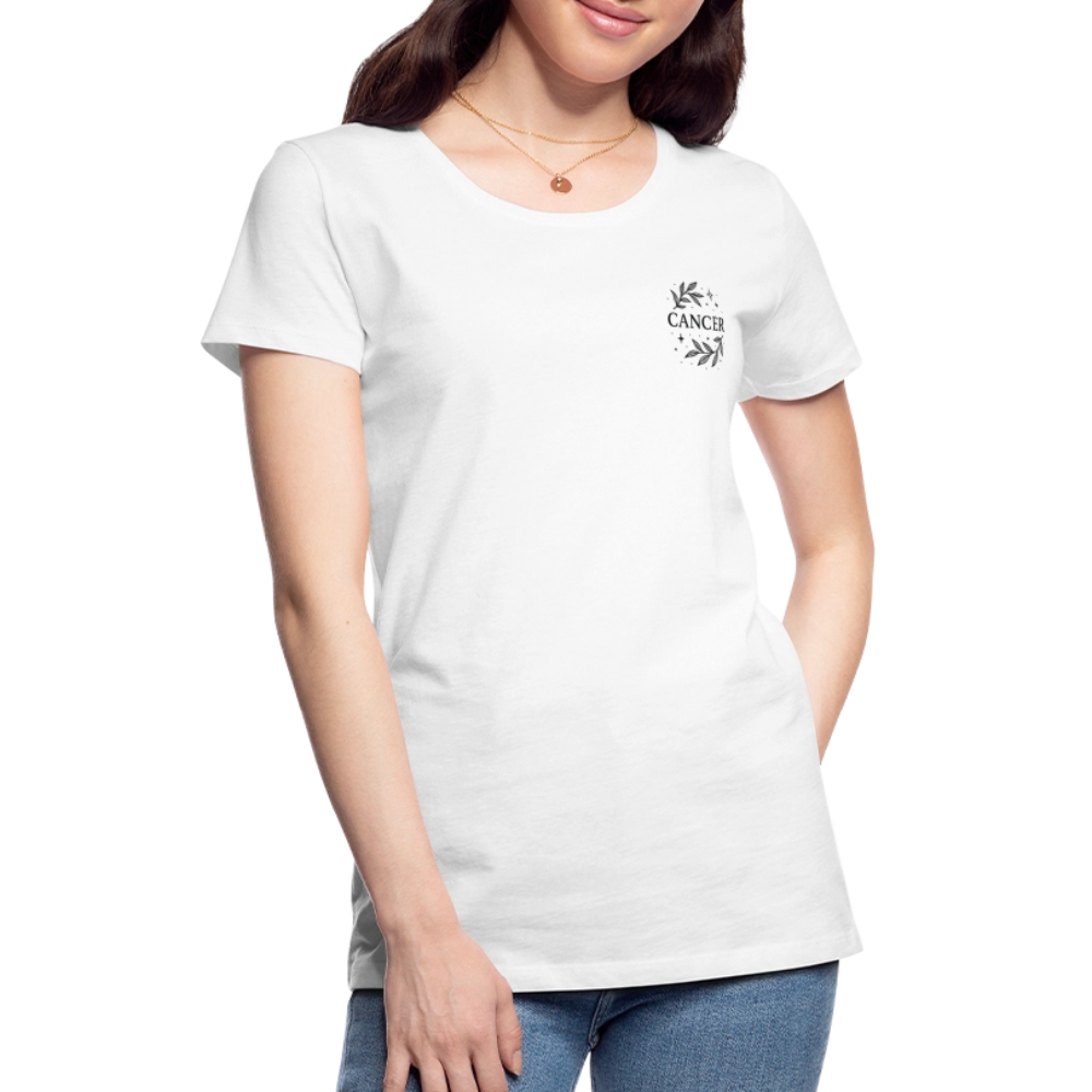 Damen Slim Fit T-Shirt "Cancer" - Weiß