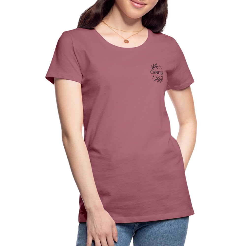 Damen Slim Fit T-Shirt "Cancer" - Malve