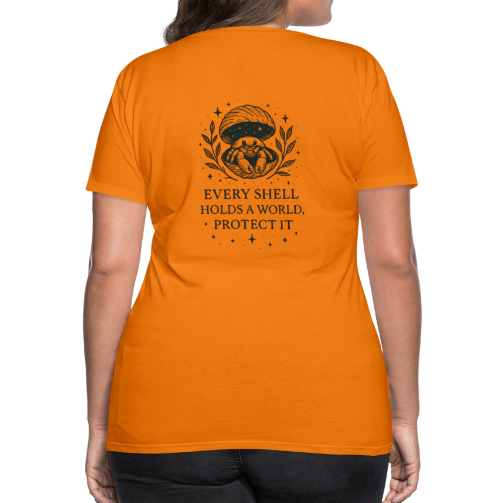 Damen Slim Fit T-Shirt "Cancer" - Orange