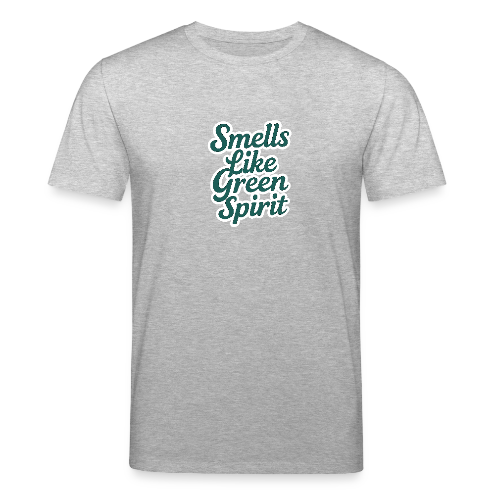 Unisex Bio-T-Shirt „Smells like green spirit“ - Grau meliert