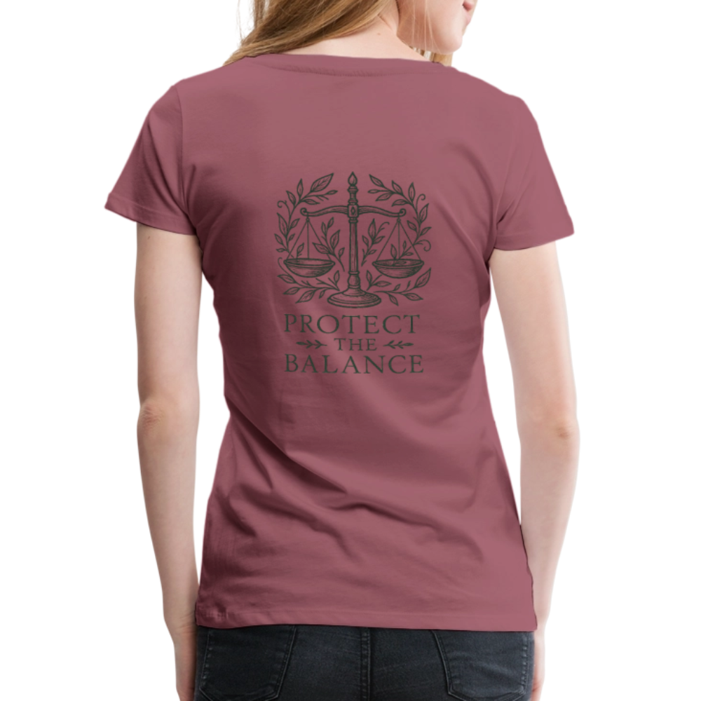 Damen Slim Fit T-Shirt "Libra" - Malve