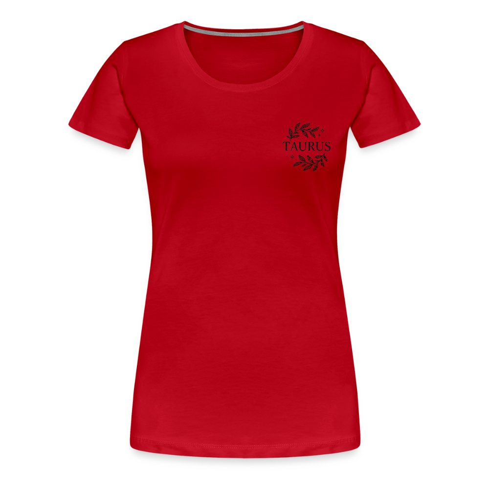 Damen Slim Fit T-Shirt "Taurus" - Rot