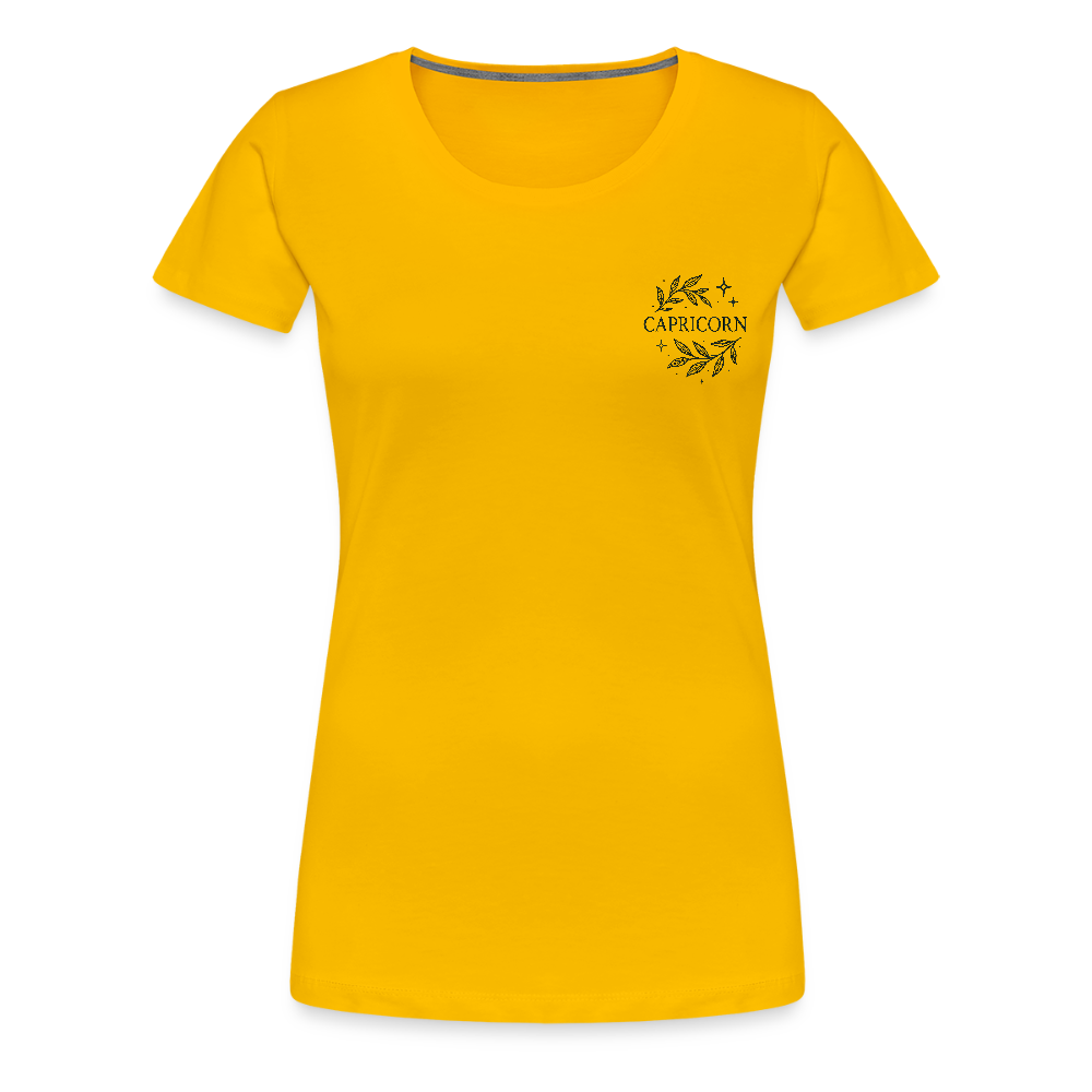 Damen Slim Fit T-Shirt "Capricorn" - Sonnengelb