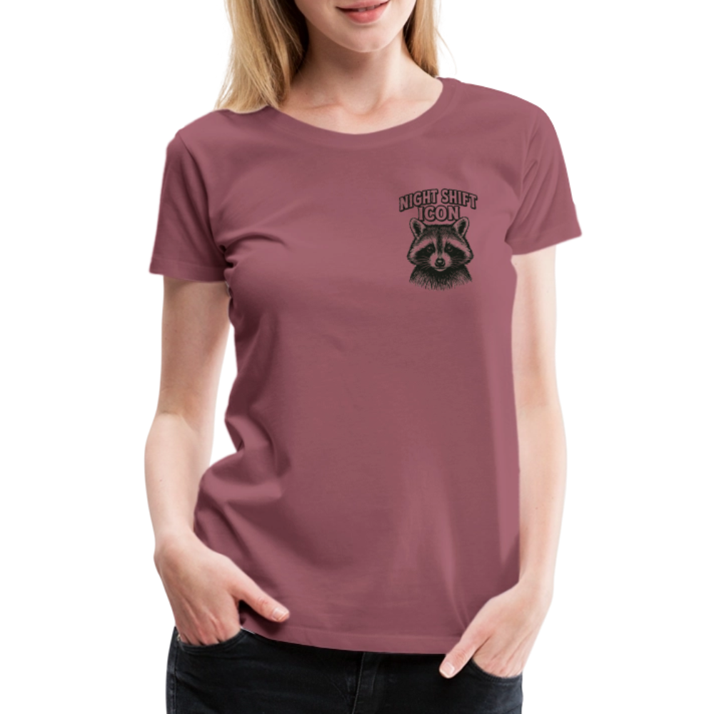 Damen T-Shirt "Night Shift Icon" - Malve
