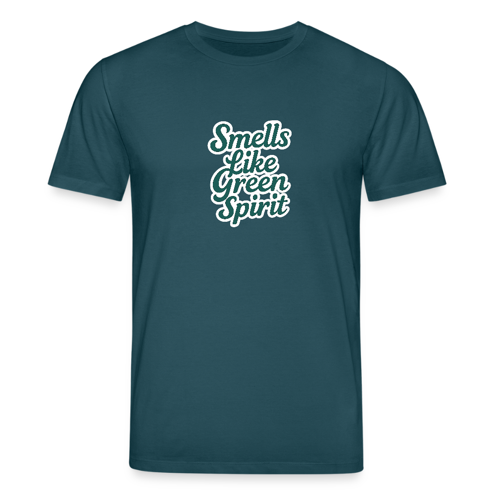 Unisex Bio-T-Shirt „Smells like green spirit“ - Dunkles Petrol
