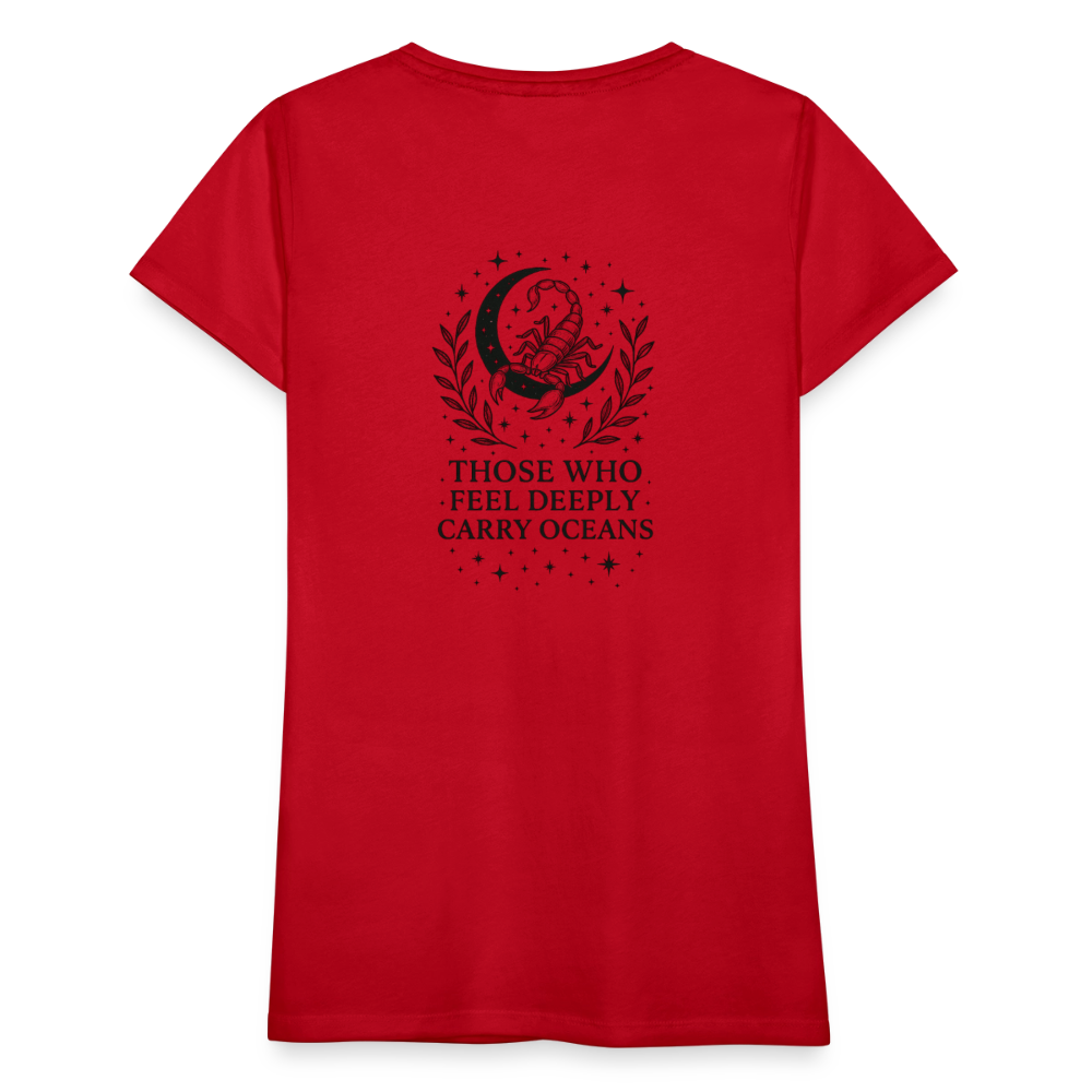 Damen Slim Fit T-Shirt "Scorpio" - Rot