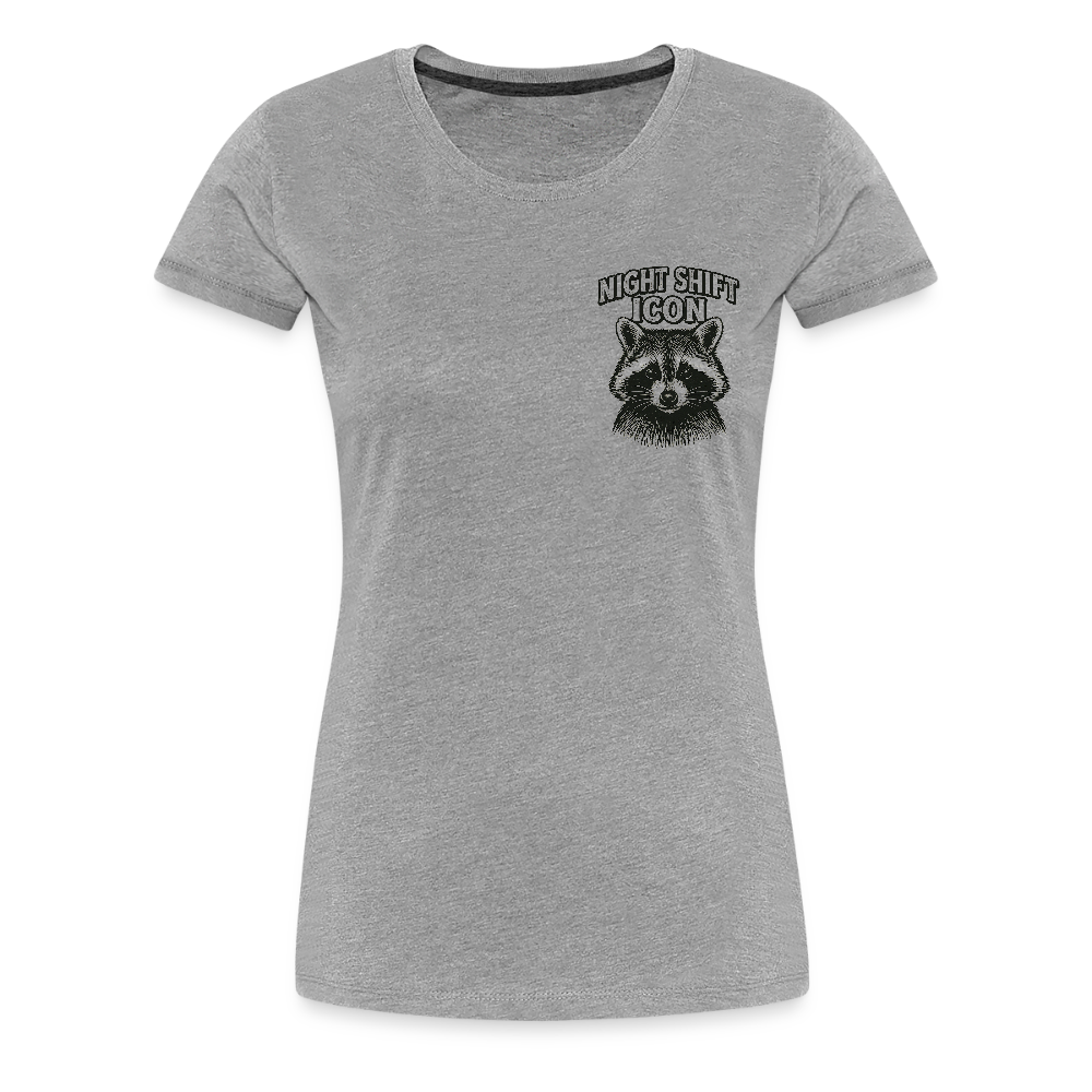 Damen T-Shirt "Night Shift Icon" - Grau meliert
