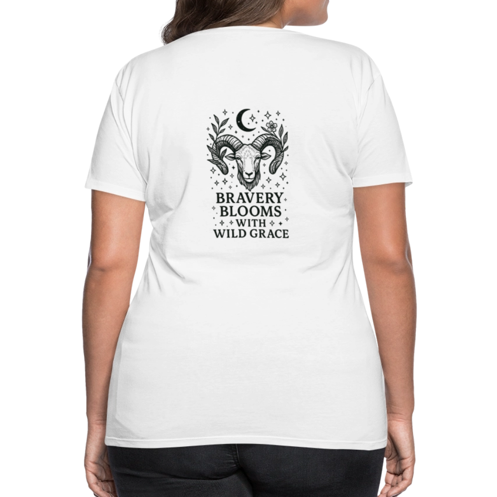 Damen Slim Fit T-Shirt „Aries“ - Weiß
