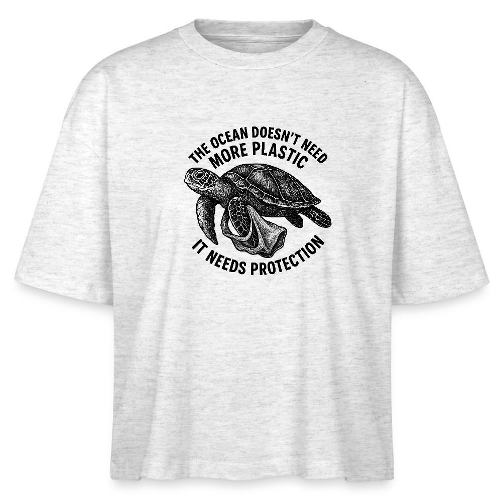 Damen Bio-T-Shirt Nova „Turtle“ - Weiß meliert