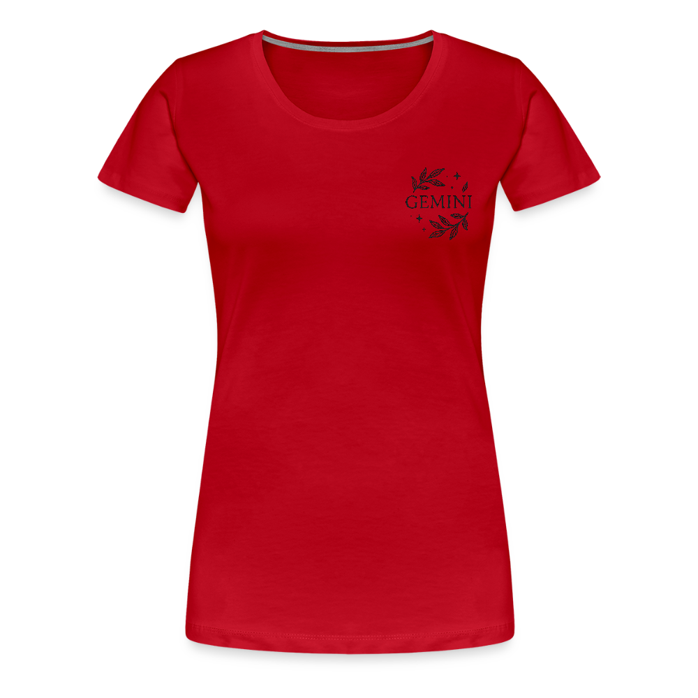 Damen Slim Fit T-Shirt "Gemini" - Rot