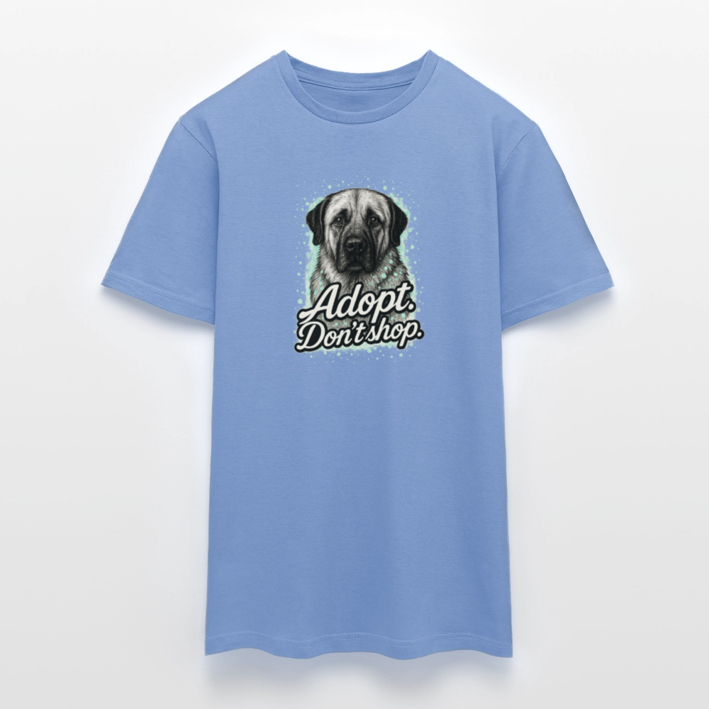 Herren T-Shirt "Adopt. Don't shop." mint - carolina blue
