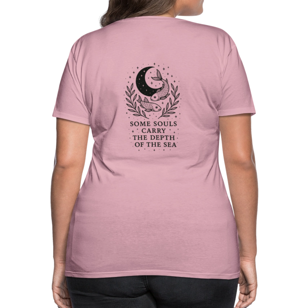 Damen Slim Fit T-Shirt "Pisces" - Hellrosa