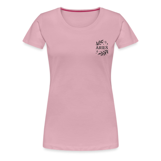 Damen Slim Fit T-Shirt „Aries“ - Hellrosa