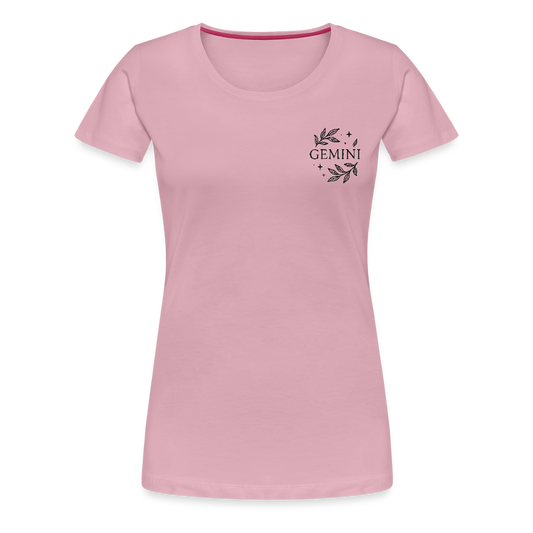 Damen Slim Fit T-Shirt "Gemini" - Hellrosa