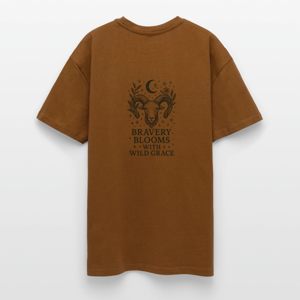 Unisex Oversize T-Shirt "Aries" - Toffee