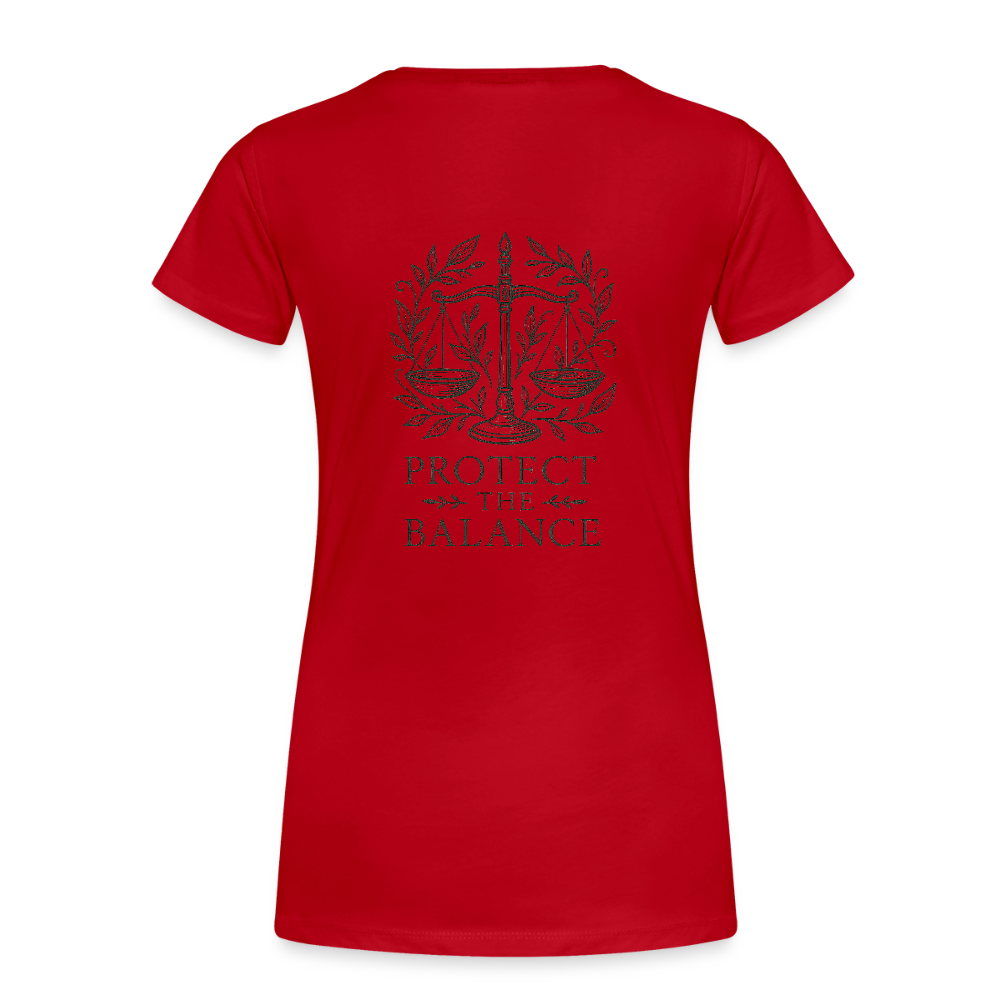 Damen Slim Fit T-Shirt "Libra" - Rot