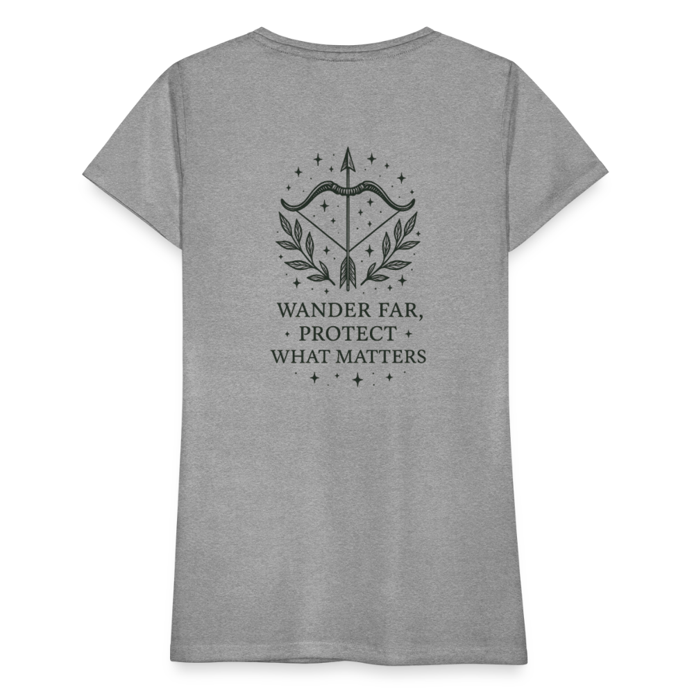 Damen Slim Fit T-Shirt "Sagittarius" - Grau meliert