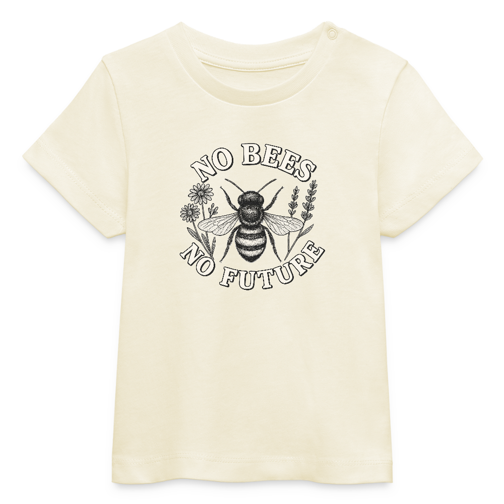 Baby Bio-T-Shirt " No Bees - No Future" - Weißgrau