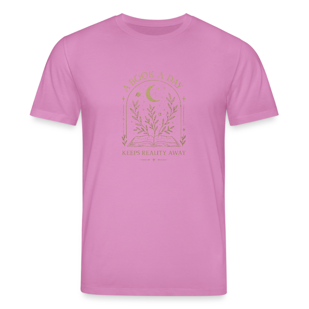 Unisex Bio-T-Shirt „A book a day“ - Pink