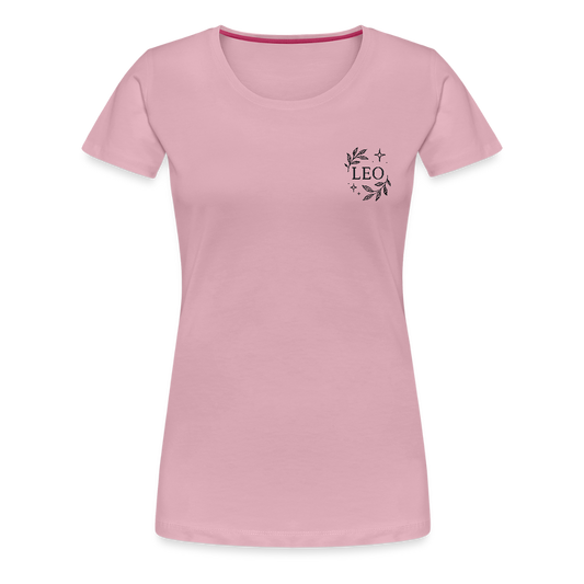 Damen Slim Fit T-Shirt "Leo" - Hellrosa