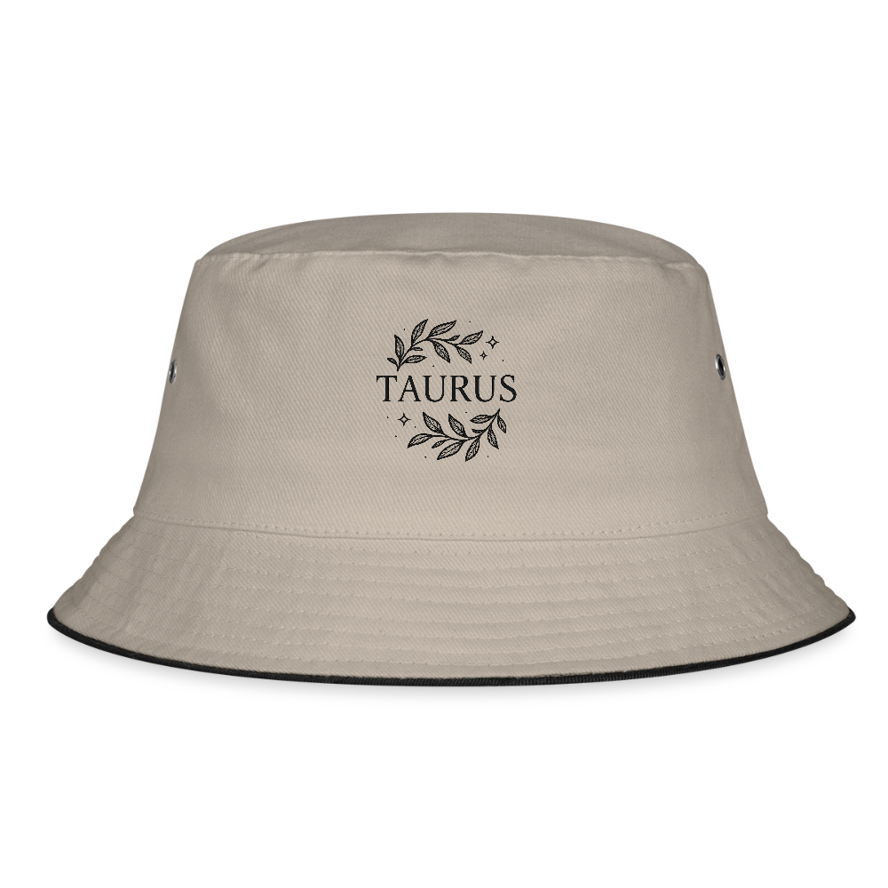 Bucket Hat „Taurus“ - Khaki/Schwarz