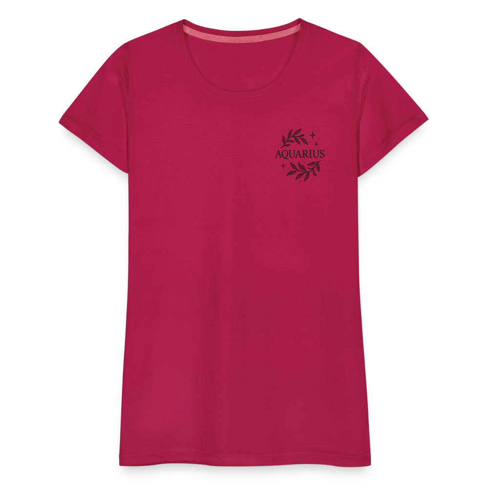 Damen T-Shirt Slim Fit "Aquarius" - dunkles Pink