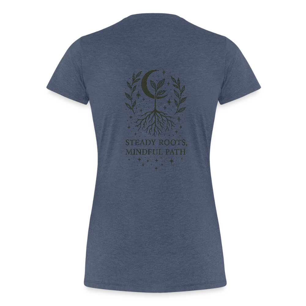 Damen Slim Fit T-Shirt "Virgo" - Blau meliert