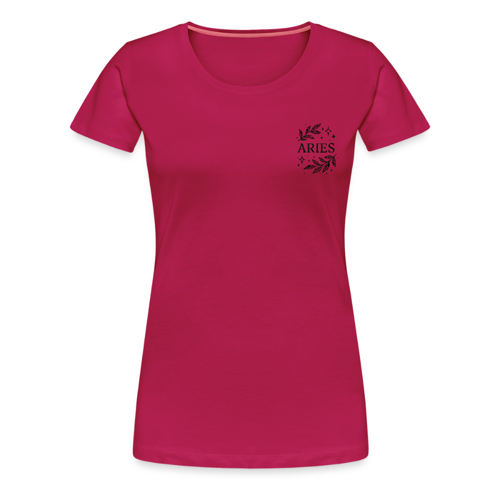 Damen Slim Fit T-Shirt „Aries“ - dunkles Pink
