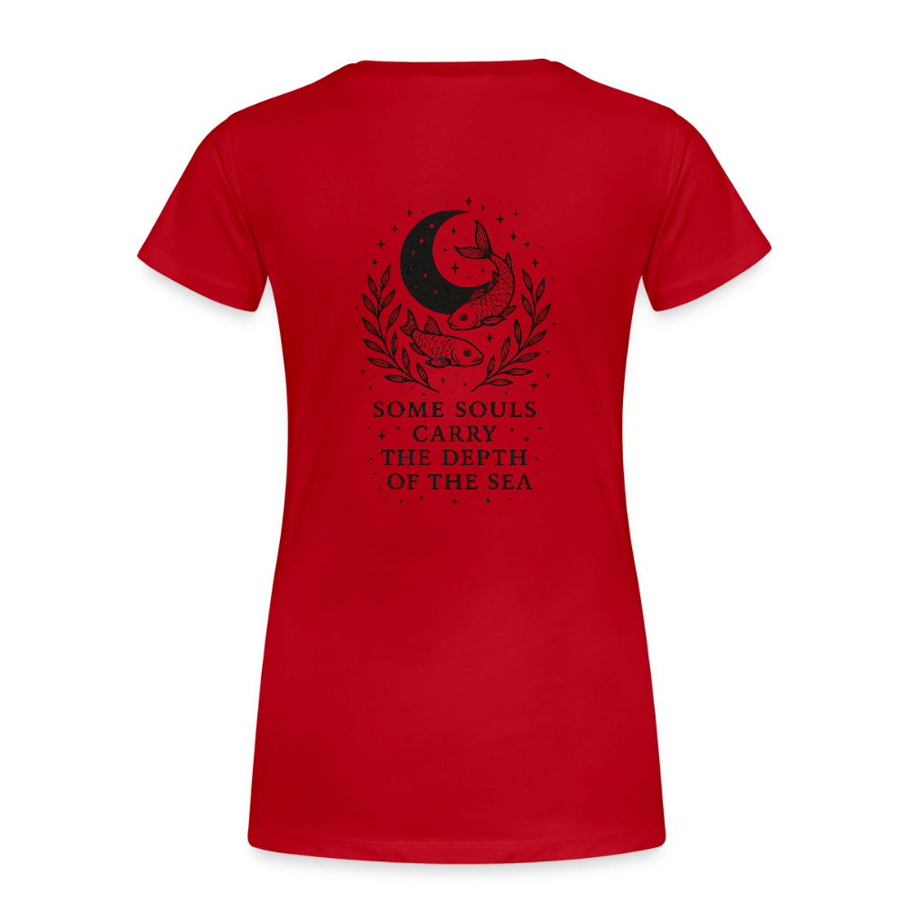 Damen Slim Fit T-Shirt "Pisces" - Rot
