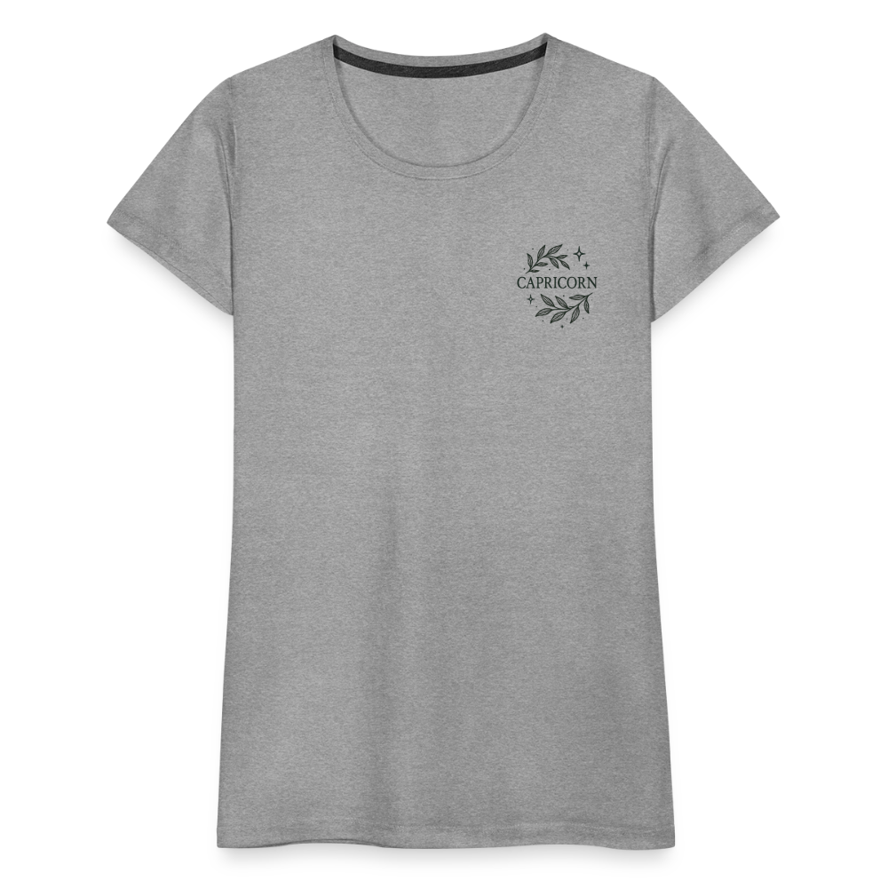 Damen Slim Fit T-Shirt "Capricorn" - Grau meliert