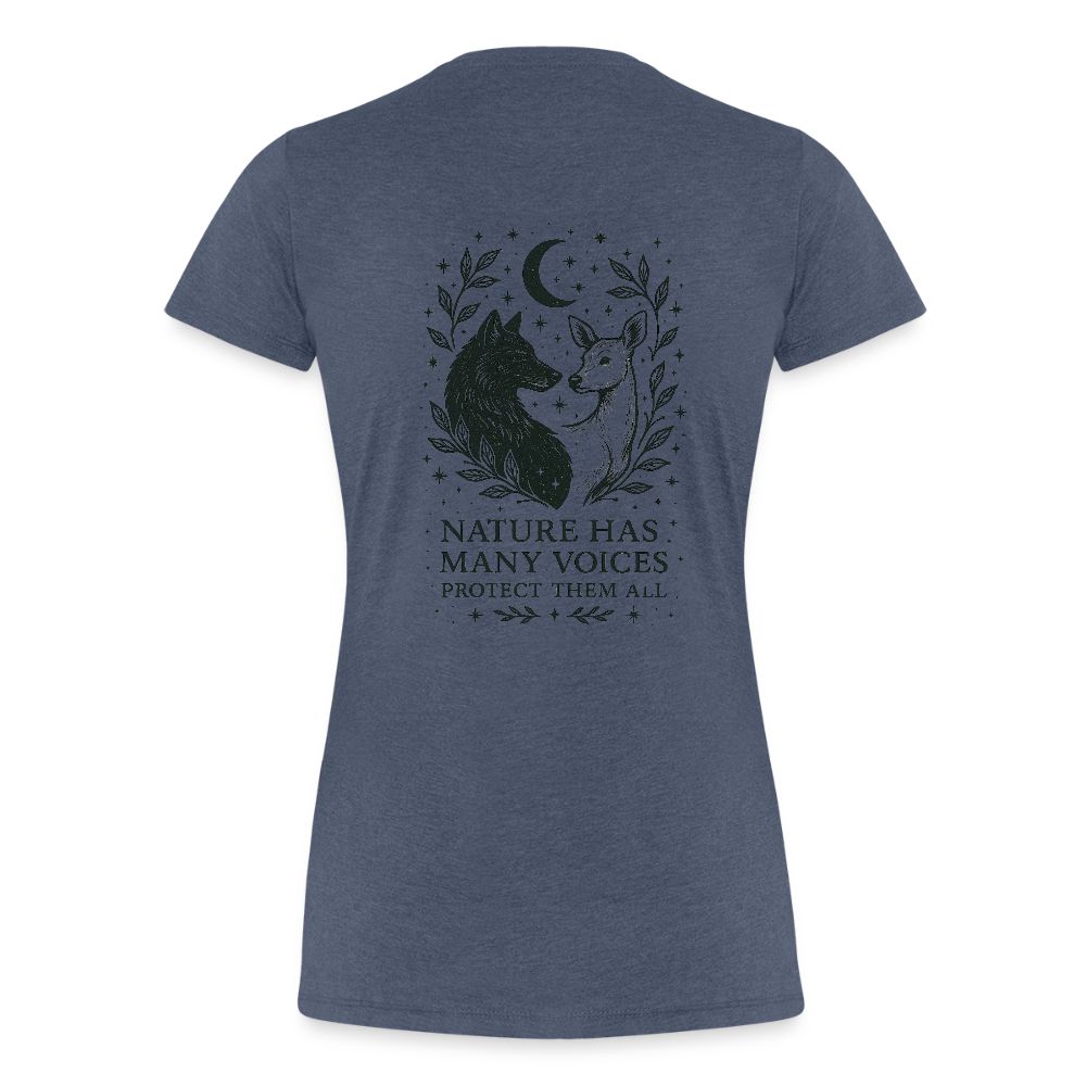 Damen Slim Fit T-Shirt "Gemini" - Blau meliert