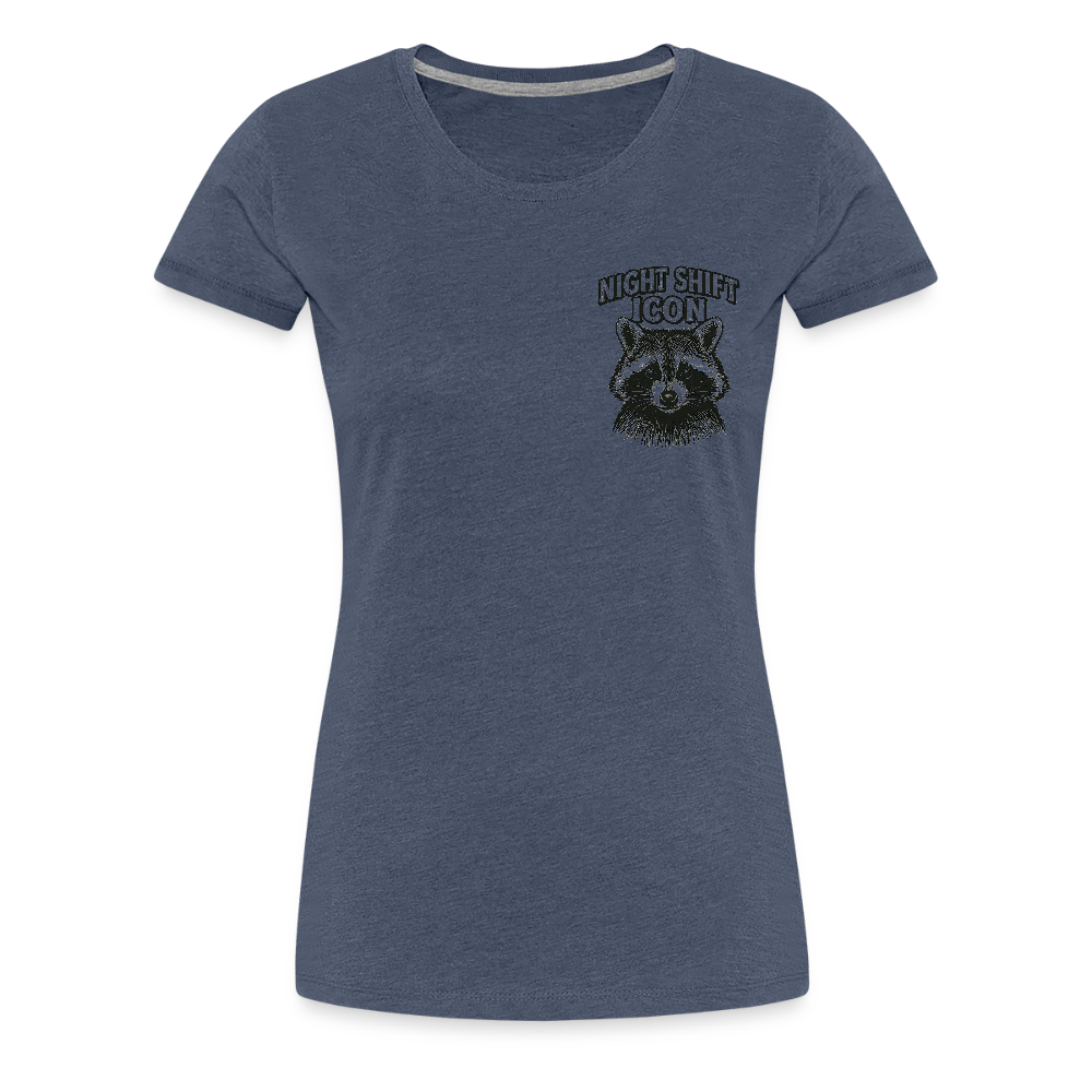 Damen T-Shirt "Night Shift Icon" - Blau meliert
