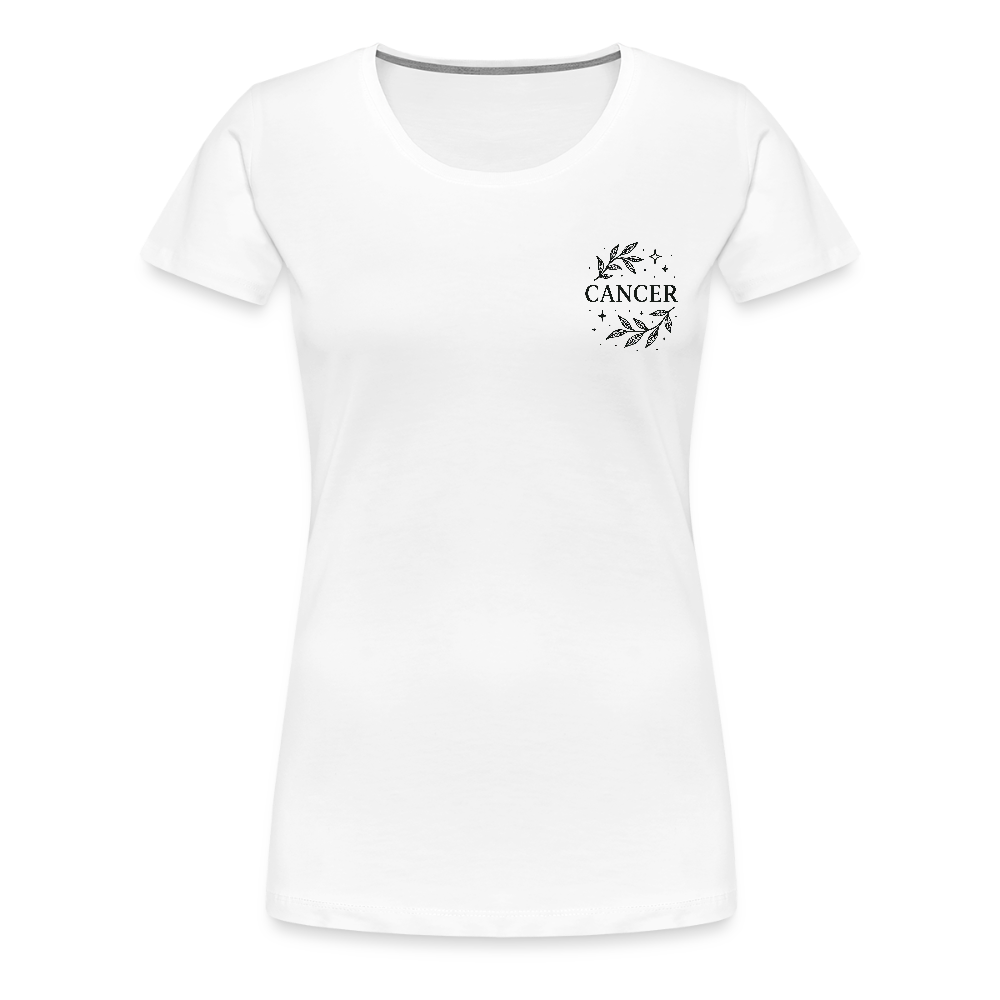 Damen Slim Fit T-Shirt "Cancer" - Weiß