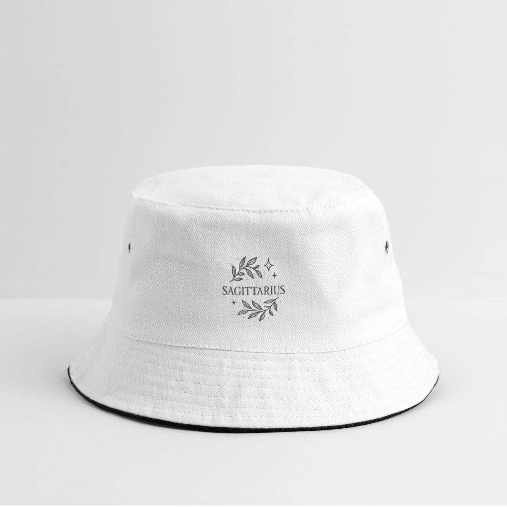 Bucket Hat „Sagittarius“ - Weiß/Navy