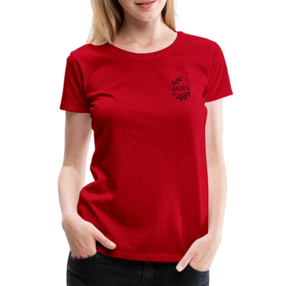 Damen Slim Fit T-Shirt „Aries“ - Rot