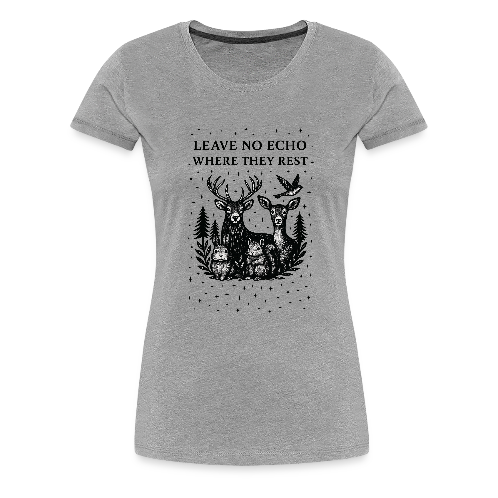 Damen Slim Fit T-Shirt "Echo" - Grau meliert