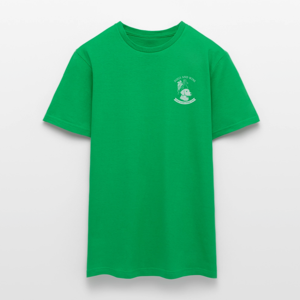 Unisex Fit T-Shirt "Dogs&Wine" - Kelly Green